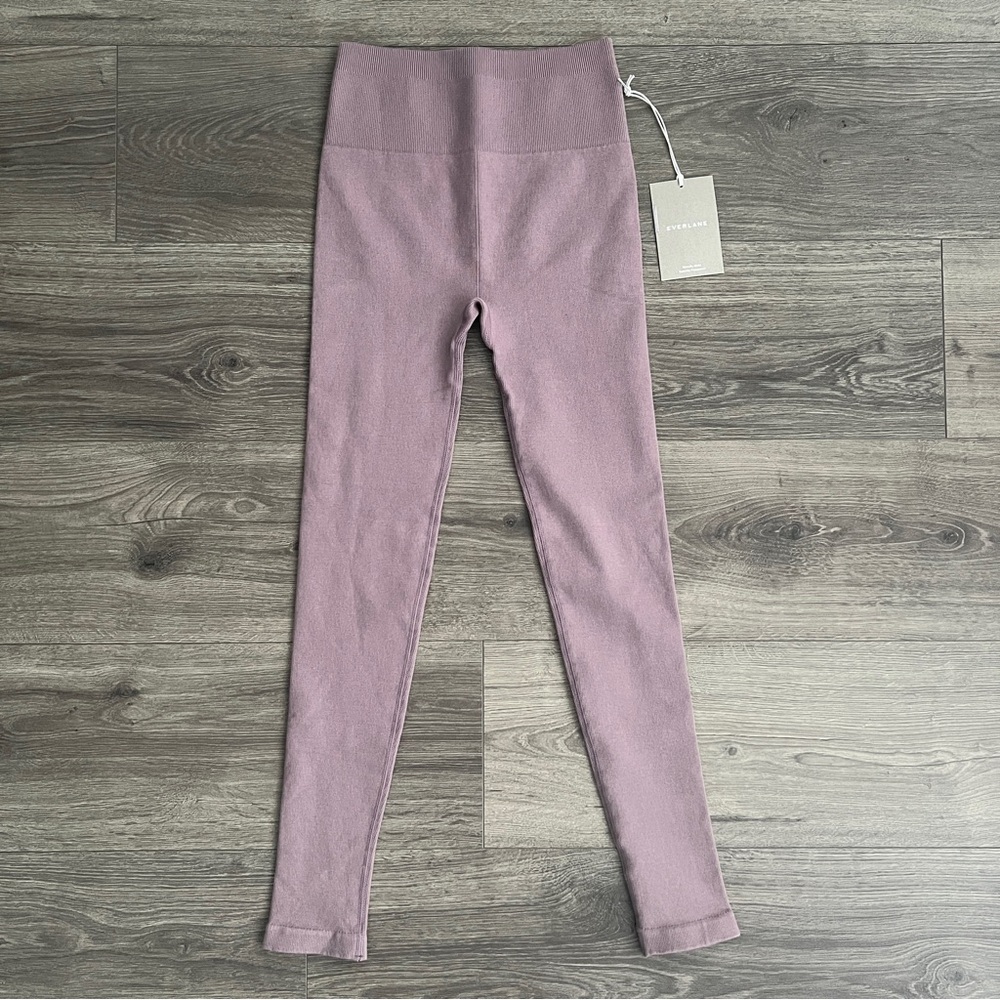 EVERLANE Seamless Legging XS/Small Dusty Lavender High Waisted Ribbed Activewear
